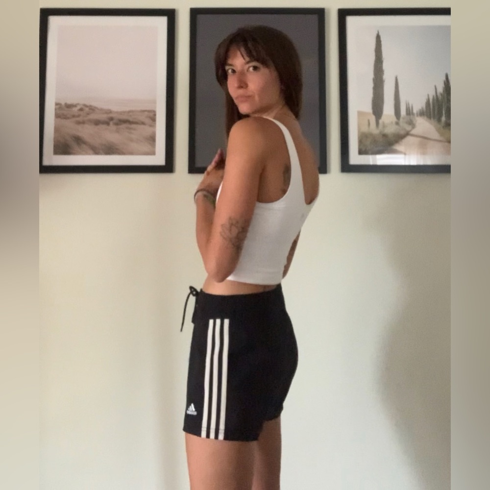 Vintage VTG Adidas Black and White Shorts Small